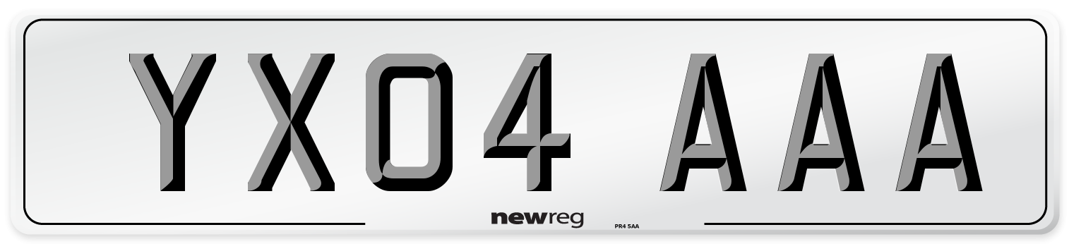 YX04 AAA Number Plate from New Reg